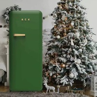 Réfrigérateur Rétro HCK Smart Home Grande Capacité Porte Simple Rouge Haute Esthétique BC-130GGA Smart Home