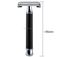 Rasoir de sécurité double tranchant ZY, rasoir papillon, rasoir de barbier pour hommes, logo personnalisé acceptable