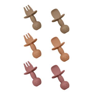 Juego de Cuchara y Tenedor de Silicona para Bebés, Sin BPA, Primera Etapa, Pequeños, Suaves, para Niños Pequeños, Cubiertos para la Hora de Comer, Vajilla para Bebés - Product Image 1