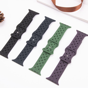 แถบยางซิลิโคนทอสำหรับ <span class=keywords><strong>Apple</strong></span> <span class=keywords><strong>Watch</strong></span> 8/<span class=keywords><strong>7</strong></span>/6/5/4/3/2/1สายกีฬาสำรองสำหรับ45/42/44/46มม. - Product Image 4