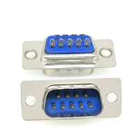 Connecteur de port série DB9 femelle/mâle à 9 broches type de soudage port série RS232 port COM connecteur à double rangée à 9 broches de haute qualité