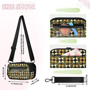 Hawaiian Custom Ulu 3 in 1 PVC <b>Clear</b> Crossbody <b>Bags</b> Waterproof Portable Lightweight Polyester Mobile Phone Shoulder Sling <b>Bag</b> - Product Image 3
