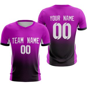 เสื้อฟุตบอลแบบกำหนดเอง คอวี ระบายเหงื่อได้ดี สำหรับผู้ใหญ่ ทั้งชายและหญิง พิมพ์ลายแบบ Sublimated ชื่อทีม เบอร์ เลขที่ และโลโก้ - Product Image 1