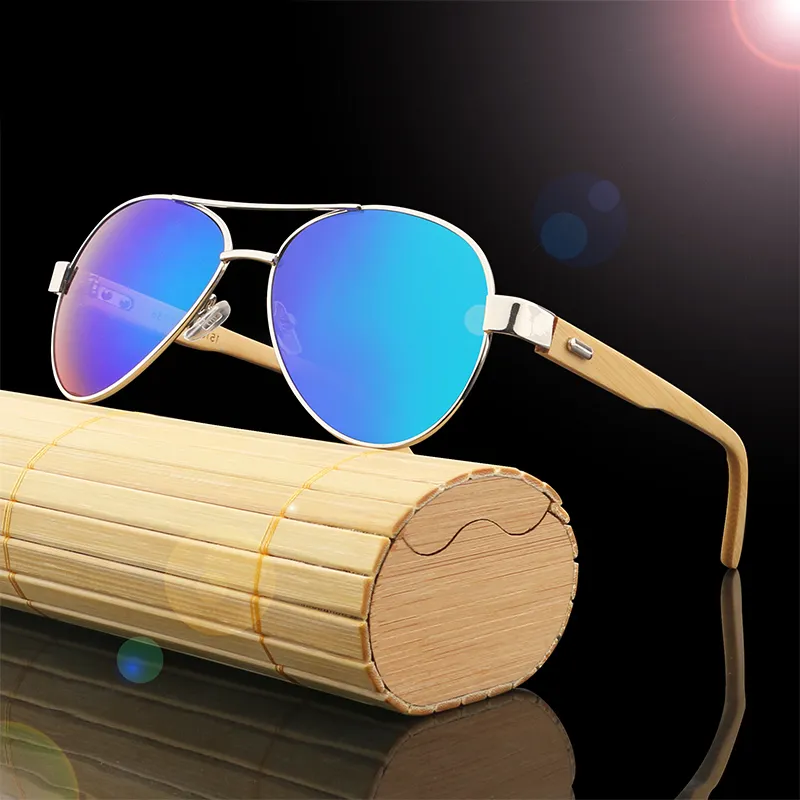 Kacamata hitam terpolarisasi untuk pria wanita, kacamata kayu alami buatan tangan bingkai bulat perlindungan UV400 2023