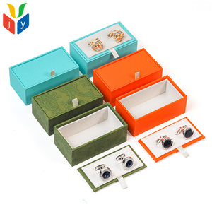 Sang Trọng Tùy Chỉnh Hộp Đồ Trang Sức Giả Da Giấy Khuy Măng Sét Hộp Sơn Bề Mặt Nhung Chèn Đồ Trang Sức Đóng Gói Hộp Với Logo - Product Image 2