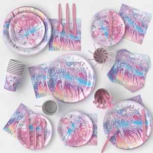 Juego de Platos y Vasos de Papel para Fiesta de Cumpleaños con Temática de la Película Devil, Diseñado para Decoración de Fiestas - Product Image 4