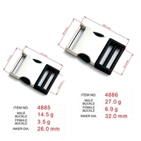 Boucles en alliage de zinc JQR modèle 4885 de haute qualité, personnalisables, pour sacs à main, portefeuilles, casquettes tactiques, ceintures, légères