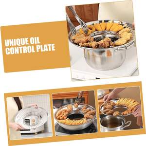 ตะแกรงกรองน้ำมันแบบหนาสำหรับครัวเรือน ขายส่ง ขนาดใหญ่ ป้องกันน้ำร้อนลวกและป้องกันการกระเด็น ทำจากสแตนเลส 304 - Product Image 5