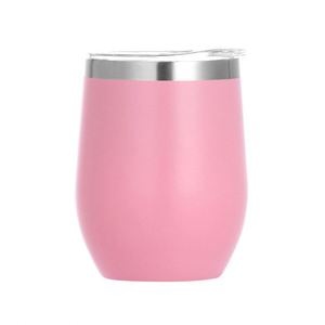 Logo Powder Coated 12Oz Double-Layer Vacuum Stainless Steel Cold and Hot Insulated Eggshell Wine Coffee <b>Large</b> Belly Tumbler <b>Cup</b> - Product Image 4