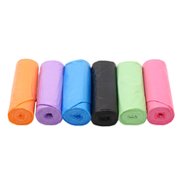 Sac poubelle jetable biodégradable en plastique, sac poubelle plat, sac poubelle personnalisé