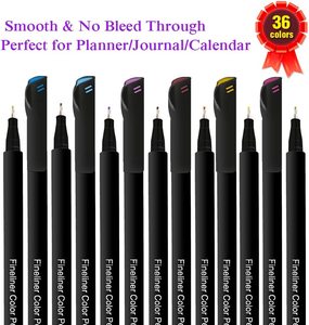 24 stylos feutres fins BOLD 0,4 mm, stylos de <span class=keywords><strong>dessin</strong></span> colorés pour croquis, stylos pour journal et agenda - Product Image 4