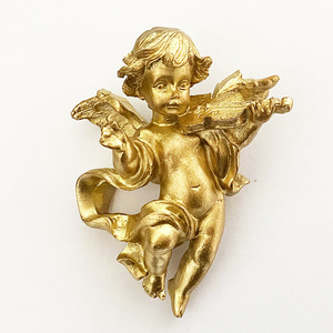 Figura <span class=keywords><strong>de</strong></span> Ángel con Alas, Estilo <span class=keywords><strong>Barroco</strong></span> Europeo, Personalizada, <span class=keywords><strong>de</strong></span> Resina, Sentado, Tocando el Violín, Pintada a Mano, <span class=keywords><strong>Escultura</strong></span> Ecológica, Estatua Dorada - Product Image 1