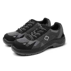 mulheres s botas de trabalho biqueira de aço preto Suppliers-Sapato de segurança s3 para homens e mulheres, sapato preto de malha resistente ao punção do dedo do pé, novo, 2021