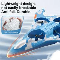 Avion RC 3-en-1 WGNRC V54 Terre Mer Air en mousse EPP, Jouets d'avion RC 2.4 GHz, Avion de chasse RC, Avion RC acrobatique, Jouets d'avion RC acrobatiques