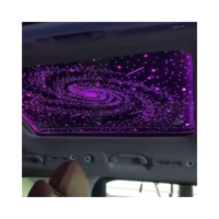 Grande lucarne voiture lumière décorative intérieur lumière ambiante toit ouvrant panoramique Starlight Film nuit étoilée Film changement de couleur