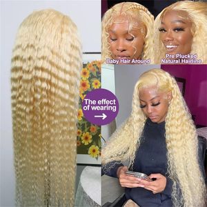 Perruque de cheveux naturels 50 pouces sans colle blonde <span class=keywords><strong>613</strong></span> perruque full hd lace avec des cheveux de bébé, cheveux humains 40 pouces vendeur de perruque full lace front complet - Product Image 5