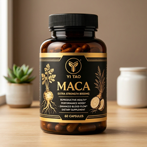 Capsules de Maca 8050mg Extra Fortes, Complément Énergétique Masculin, Favorise la Santé Reproductive, les Performances, l'Humeur et la Circulation Sanguine, 60 Comprimés - Product Image 1
