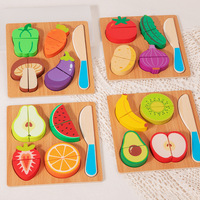Juego de Imitación de Cortar Frutas y Verduras, Rompecabezas Educativo Temprano, Tablero de Aprendizaje Montessori para Niños
