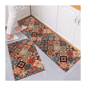 Alfombra de cocina antideslizante de 2 piezas alfombras de área de pila de bucle absorbente de agua MOQ bajo para dormitorio y balcón - Product Image 1