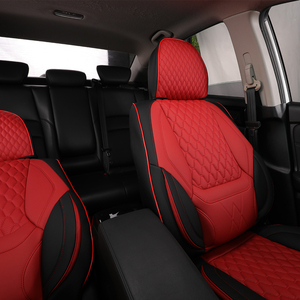 Fundas de Asiento de Coche Universales de Cuero <span class=keywords><strong>RUFUS</strong></span>, Juego Completo para 5 Asientos, Ajustables, para Vehículos Civiles 2018 - Product Image 3