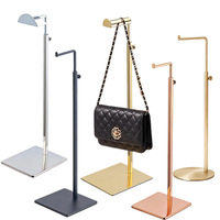 Support de présentation de table réglable en métal doré, multi-usages pour sacs à main, colliers, bijoux, vitrine de magasin de vêtements