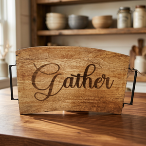 Custom <b>Wooden</b> Wall Sign Curved <b>Rustic</b> Name Plaque Laser Engraved Decorative Hanging Board From Uttarakhand for Home Decor - Product Image 2