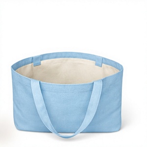 COTTON VOYAGE Canvas Shopping Tote <b>Bag</b> <b>Large</b> Blue <b>Shoulder</b> Handled <b>bag</b> Daily Use Reusable Grocery <b>Bag</b> Custom Printed <b>bag</b> - Product Image 5