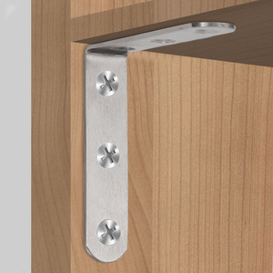 Stainless Steel Angle <b>Brackets</b> <b>90</b> <b>Degree</b> Right Angle Reinforcement Furniture Accessories Support Frames Polished 300 Series - Product Image 2
