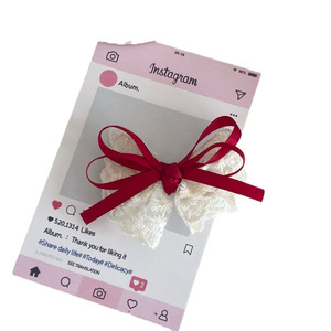 Spitzenband-Haarspange Elegante Schleifenknoten-Haarklammer Mädchenhafter Weißer Seitenclip Kopfschmuck Japanischer und Koreanischer Stil Kinder Günstig Großhandel - Product Image 6