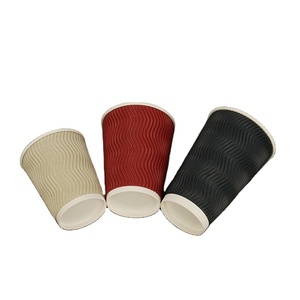 Vaso de Papel Desechable Blanco Minimalista P&M, Grueso, de Doble Pared, Aislado, de Grado Alimenticio, con Tapa Blanca para Café, Vino, Agua Mineral - Product Image 3