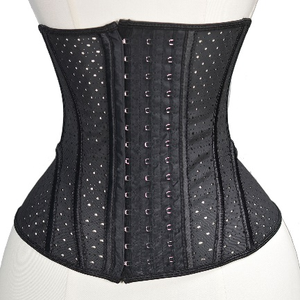 Ceinture sculptante noire inspirée des défilés, 24 cm, avec 9 baleines, fermeture éclair, pour l'entraînement sportif 821-24cm-48 3Hook - Product Image 6