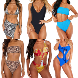 Nouveau <span class=keywords><strong>Maillot</strong></span> <span class=keywords><strong>de</strong></span> <span class=keywords><strong>Bain</strong></span> Bikini <span class=keywords><strong>Femme</strong></span> Tendance Sexy Taille Haute Couleur Unie Motif Dentelle Lavée Tenue <span class=keywords><strong>de</strong></span> Plage Grande Taille - Product Image 1