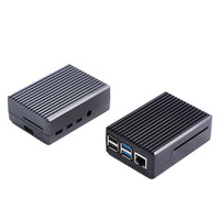 Caja de refrigeración Raspberry Pi 4B, carcasa metálica para placa base Raspberry Pi 4 de 4.ª generación, carcasa protectora de aleación de aluminio