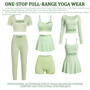 Conjunto Deportivo de Yoga de Dos Piezas con Cremallera y Diseño de Rejilla sin Costuras para Europa y América, Ropa de Yoga de Manga Larga para Fitness - Product Image 4