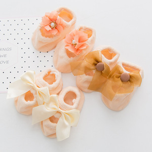 Calcetines de algodón antibacterianos estilo coreano para niños, 3 pares, con lazo de encaje y diseño hueco delgado para bebé<span class=keywords><strong>s</strong></span> y niños. - Product Image 6