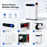 Batterie LiFePO4 16 kWh 51,2 V 314 Ah à grille hybride empilable durable avec interaction intelligente pour stockage et alimentation de secours domestique