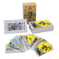 Cartes de tarot de sorcière imprimées en usine avec guide, cartes de tarot classiques personnalisées de 78 cartes en papier écologique, en stock, vente en ligne