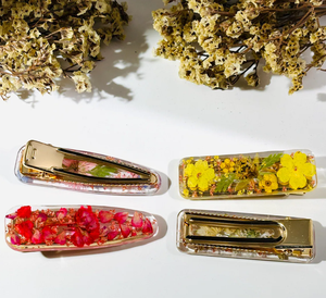 Echte Geburtsblumen-Haarspange aus Harz, Florale Fairycore-Haarnadel, Handgefertigte Trockenblumen-Haarklammern, Natürliche Harz-Haarspange, Geschenk für Sie - Product Image 6