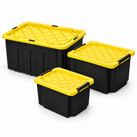 Vente en gros de bacs de rangement robustes en plastique PP empilables de 25L, 60L et 100L pour garage, atelier et maison