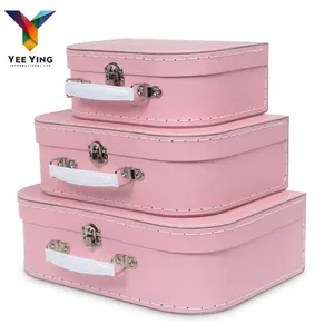 New Product Custom Paper Packaging Gift Decorative Wedding Favor Mini Suitcase Gift Boxes With Handle