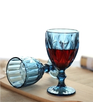 Verre à eau vintage pressé 300 ml pour mariage, gobelet bleu ciel clair, verres à vin rétro