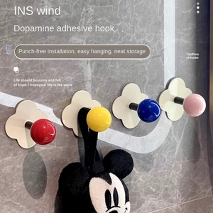 Scandinavian Phong Cách Động Vật Hình Dạng Tường Móc Cho Trẻ Em Phòng Duy Nhất Tier Pastel Tông Màu Nhựa Dính Móc Bps-Miễn Phí Cho Phòng Khách - Product Image 2
