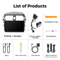 Radio para Auto Android 13 de 9 Pulgadas, 1280*720 IPS, Car-play, 8 Núcleos, 4G LTE, Navegador para TOYOTA COROLLA 2006-2013