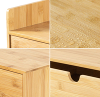 Organisateur de bureau rectangulaire en bambou laqué, mini tiroir de bureau, boîte de rangement de table, organisation moderne, luxe, écologique