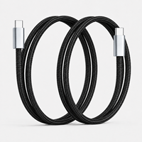 Câble de charge rapide USB C vers USB C 240W à marque privée, 1M, tressé en nylon, cordon premium pour marques européennes et américaines