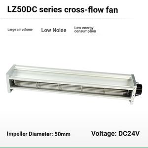 יחידת וילון אוויר מסוג תוף זרימה צולבת/זרימה ישרה באורך מעל מטר, 50 מ\\\"מ, DC24V, ODM OEM, מאוורר סליל עם להב אלומיניום, מחמם - Product Image 3