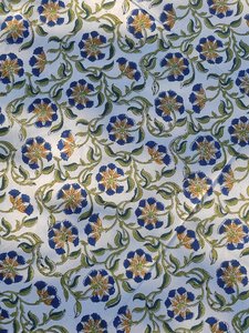 Natural Hand Block Print <b>Round</b> Tablecloh Hand Block Print Sheeting Fabric <b>Table</b> Wear 8 Seater <b>Tablecloth</b> With Border All <b>Round</b> - Product Image 2