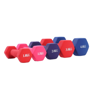 Ensemble d'haltères en PVC enduit de néoprène Fitness Training Poids de squat avant léger Ensemble d'haltères en néoprène vibrant pour femmes - Product Image 5
