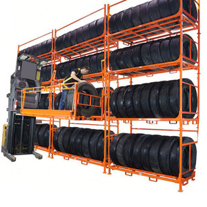 Good quality 8 truck tires storage stacking racks support customization stacking racks