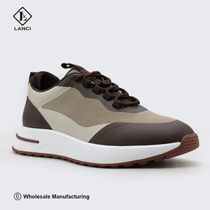 LANCI Lederen Schoenenfabrikanten Heren Luxe Design Schoenen Hoge Kwaliteit Op Maat Gemaakte Running Sneakers - Product Image 1
